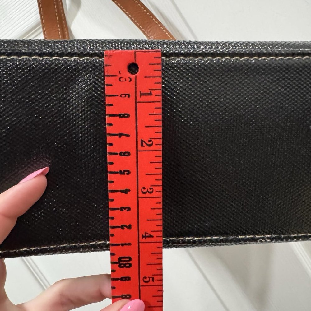 FOSSIL Austin Shoppper Off White Black Cotton Canvas Tote‎ Shopper Canvas Bag - Picture 12 of 12